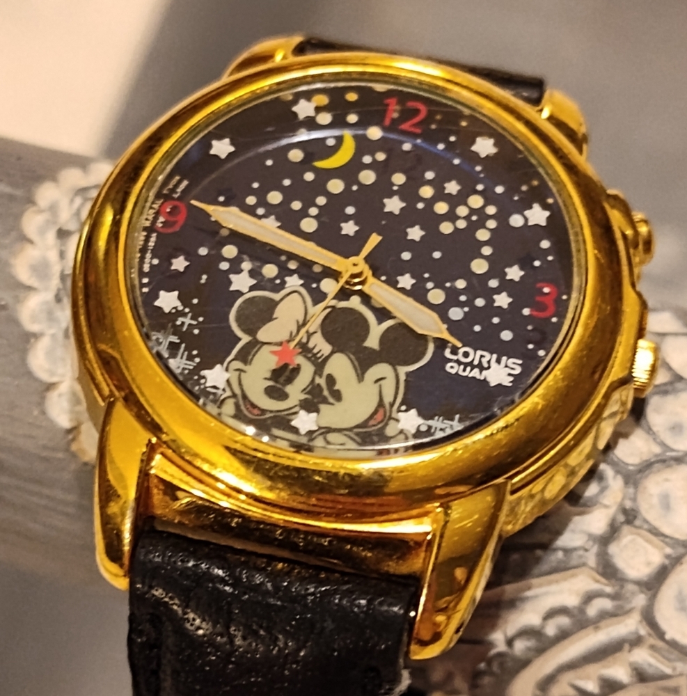 Gold Disney Mickey Mouse Watch